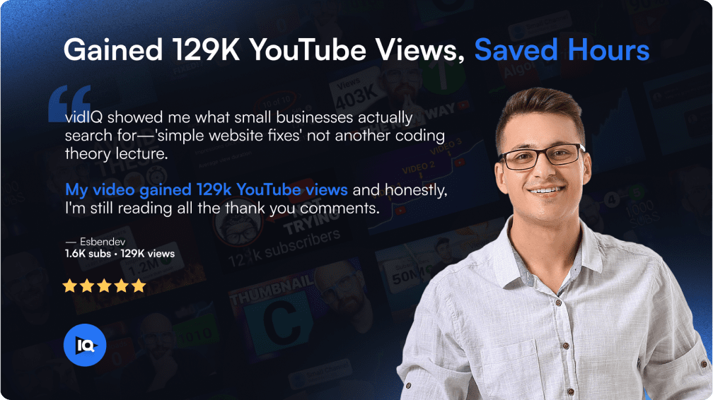 Image: Customer testimonial about vidIQ #3