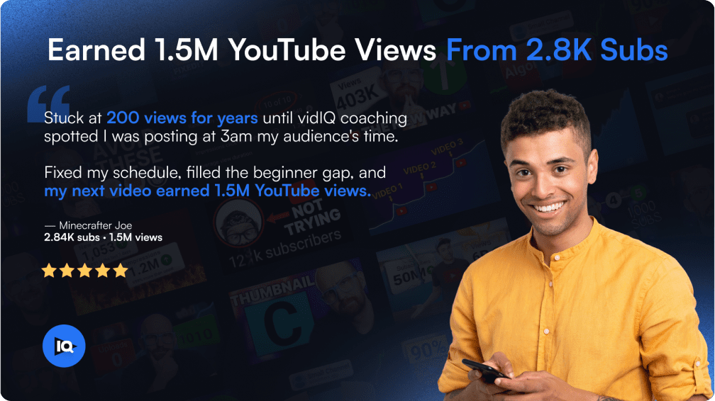 Image: Customer testimonial about vidIQ #2