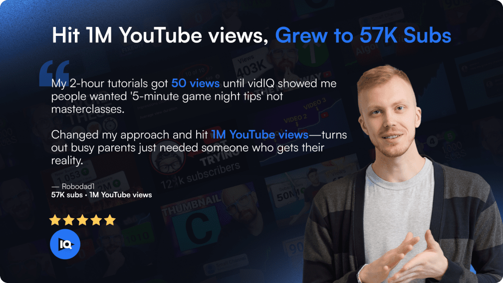 Image: Customer testimonial about vidIQ #1