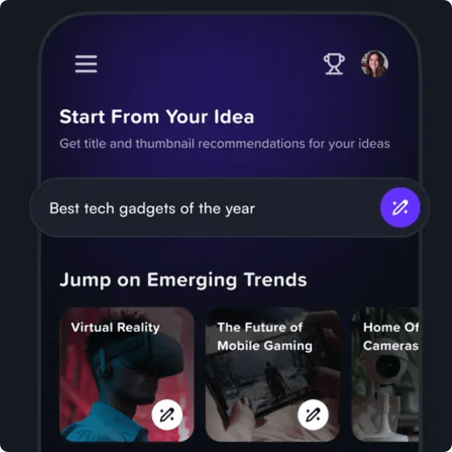 Image: video ideas for your channel vidIQ feature