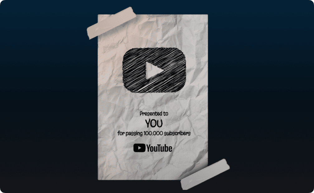 Image: YouTube Play Button For A Creator