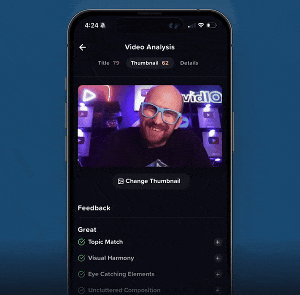 vidIQ GIF: Optimize Feature